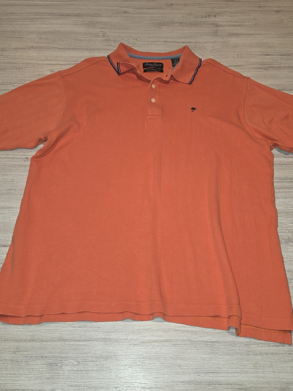 Vintage Palm Beach Golf Polo Shor Sleeve Men's Orange Size Large C6